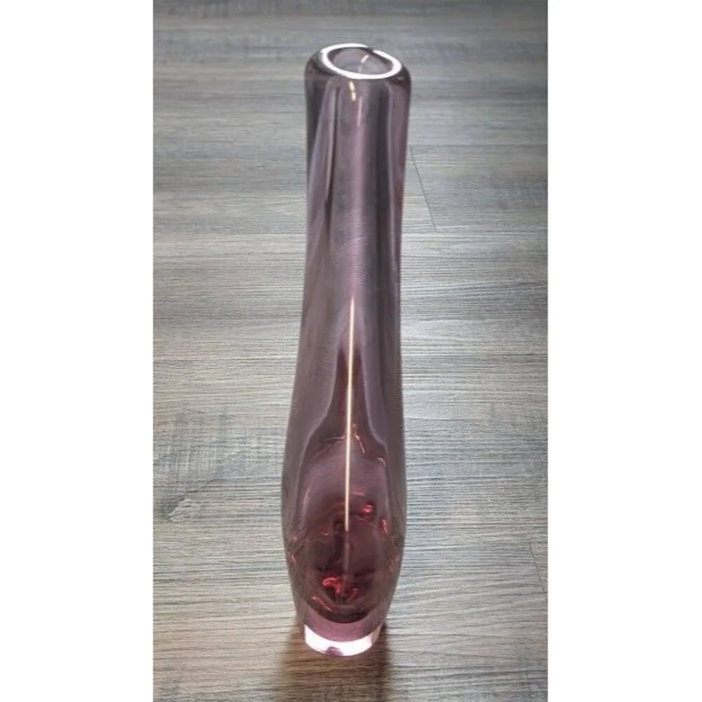 Vintage Pink Abstract Miloslav Klinger Bud Vase 10.5